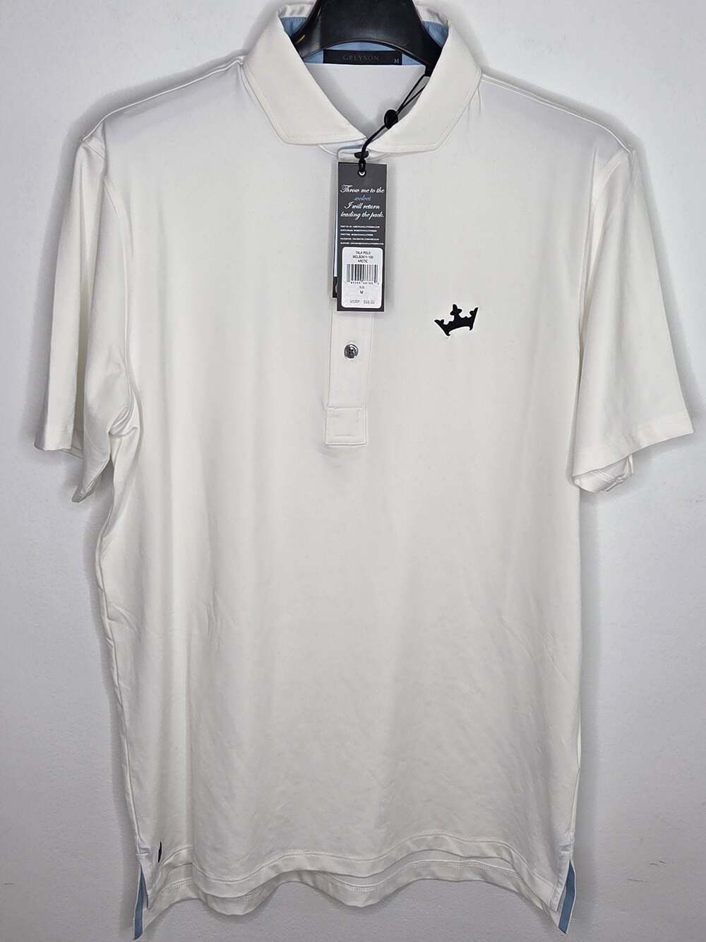 Greyson Men's Tala Polo Arctic White Size Medium (M) NWT